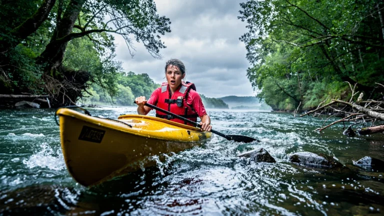 Jeune adulte en canoë sur la Sèvre surpris par des eaux agitées sans vérification préalable du niveau d'eau