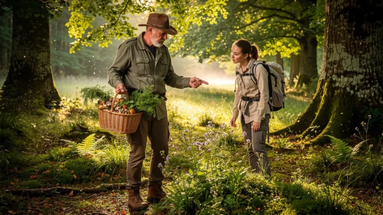 Cueillette sauvage guidée autour de Moncoutant avec un naturaliste en forêt verdoyante