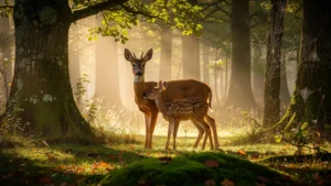 Réveil matinal dans la forêt de Chizé avec chevreuils à vingt mètres, moment naturel et paisible