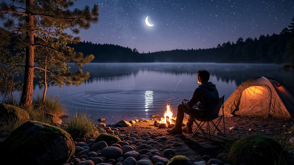 Première nuit tranquille au lac d'Hautibus à Argentonnay sans voisinage à des kilomètres