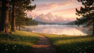 Paysage naturel hyper-réaliste illustrant la découverte avec Oumma Voyage en trois mois
