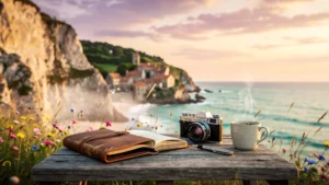 Paysage côtier français au lever du soleil illustrant l'expérience nature avec TUI France
